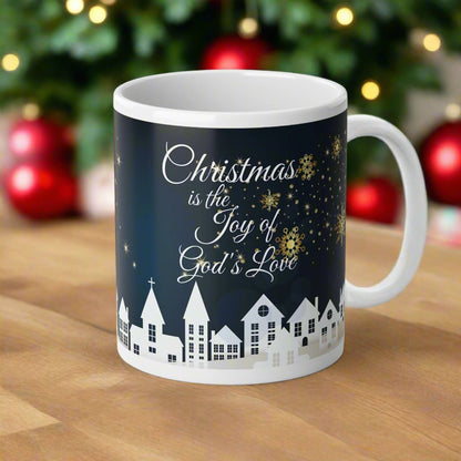 'Christmas is the Joy of God's Love II'  20oz Ceramic Mug with Easy-Grip Handle