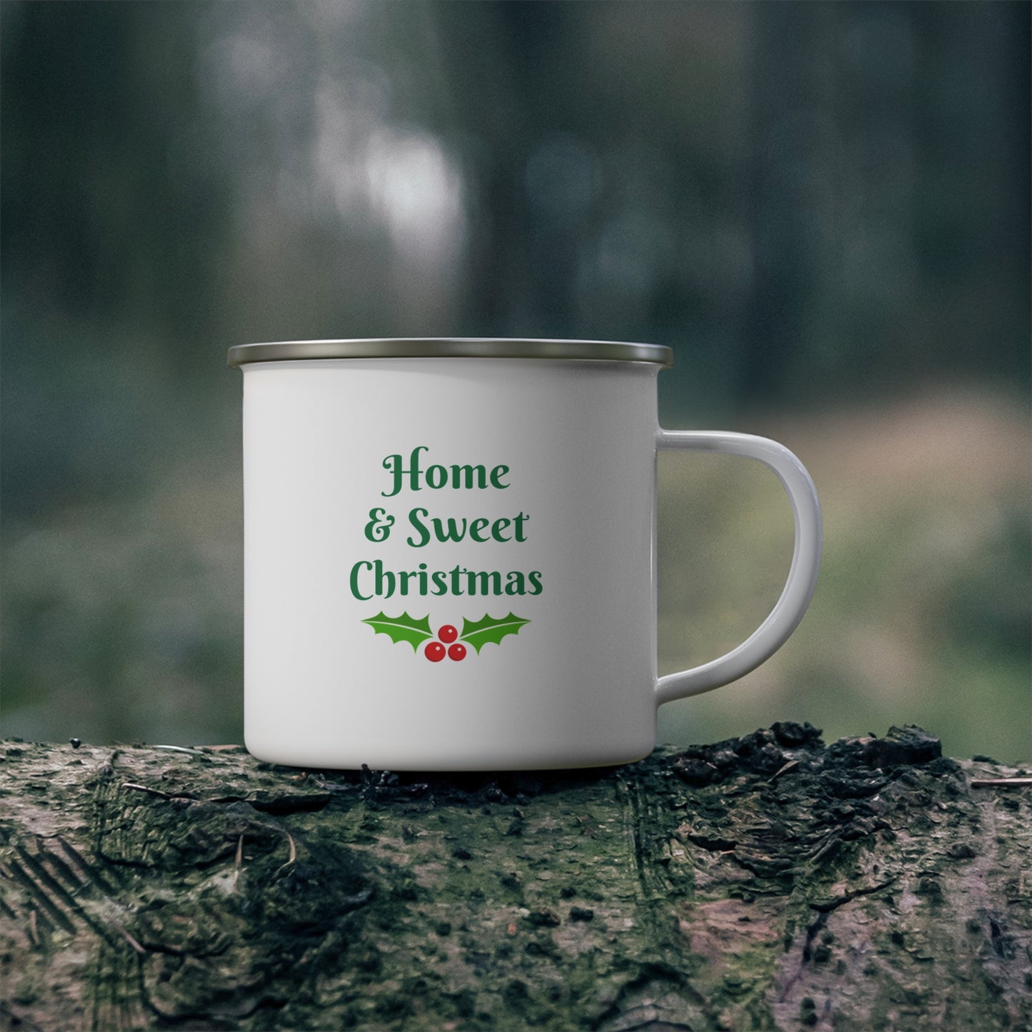 Merry Christmas Gnome Gang "Homiezizzle Sweetzer" Enamel Camping Mug