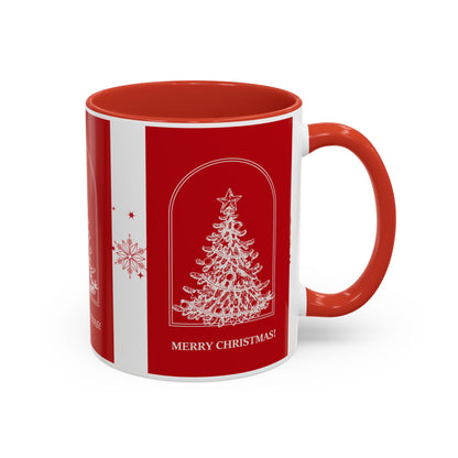 "Merry Christmas" Accent Coffee Mug (11, 15oz)