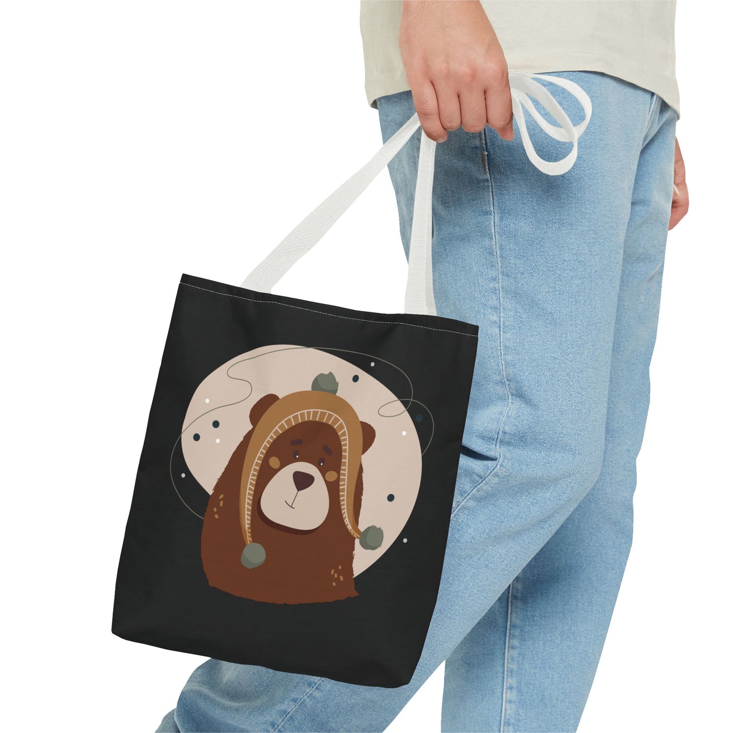 Barely There Bear Christmas Tote Bag