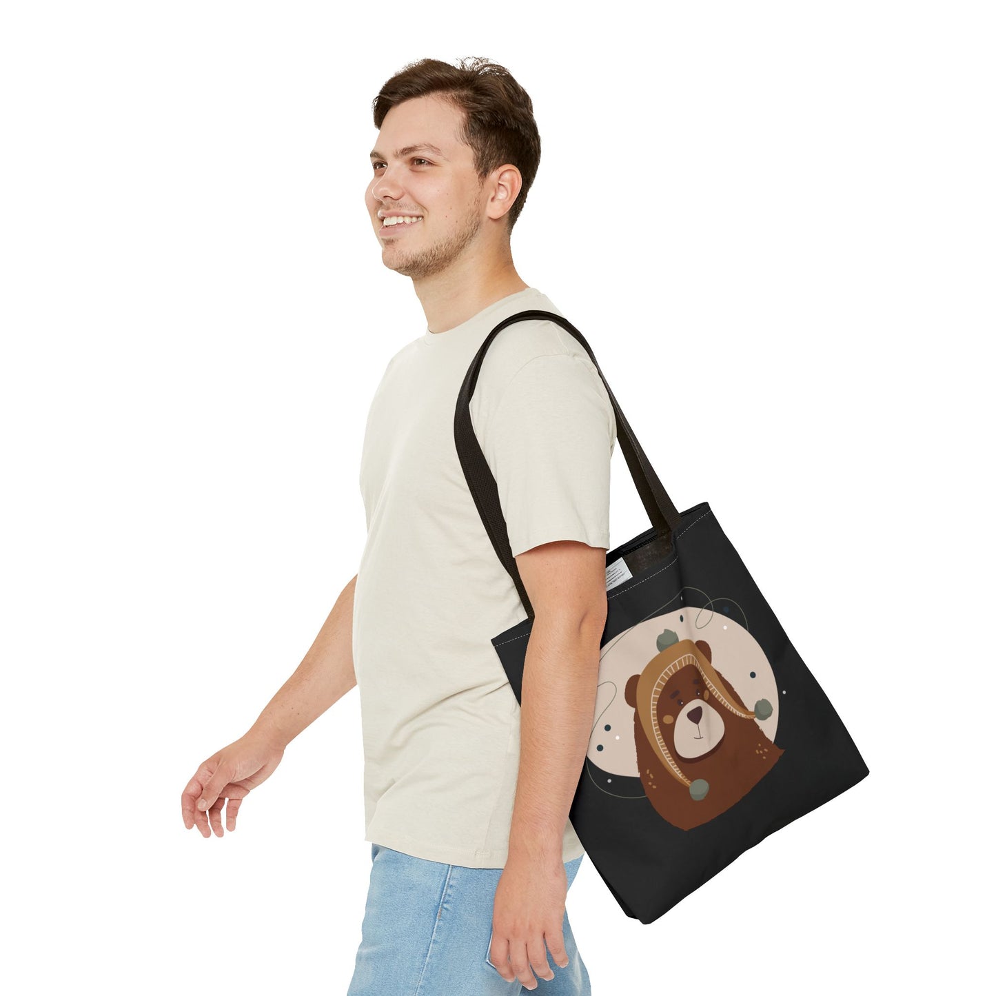 Barely There Bear Christmas Tote Bag