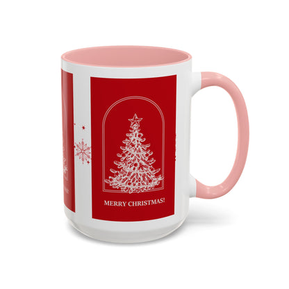 "Merry Christmas" Accent Coffee Mug (11, 15oz)