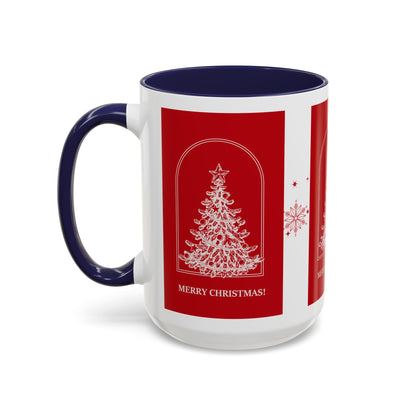 "Merry Christmas" Accent Coffee Mug (11, 15oz)