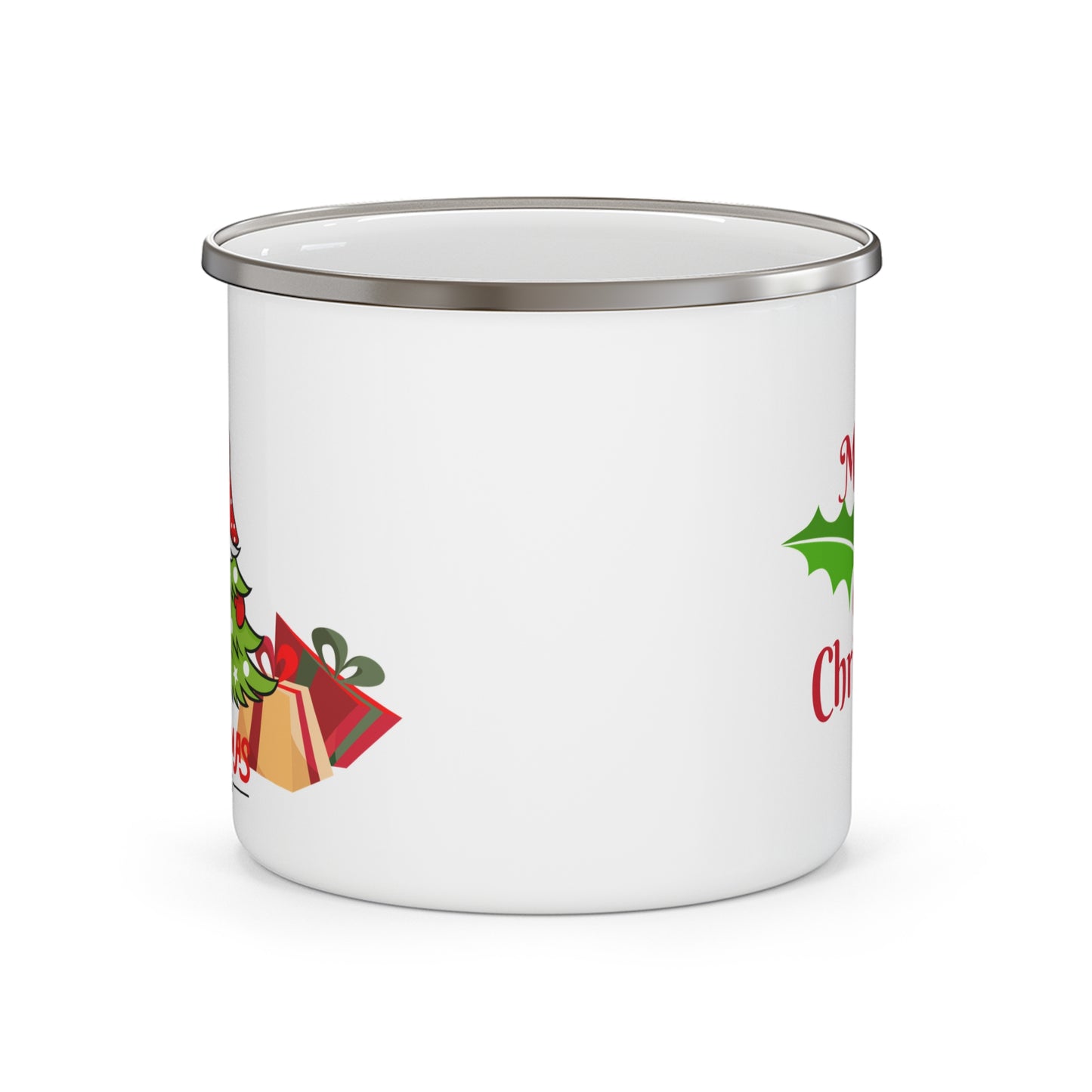 Merry Christmas Gnome Gang "Santizizzle Pa" Enamel Camping Mug