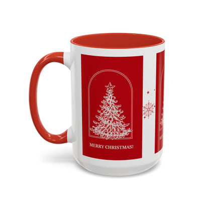 "Merry Christmas" Accent Coffee Mug (11, 15oz)