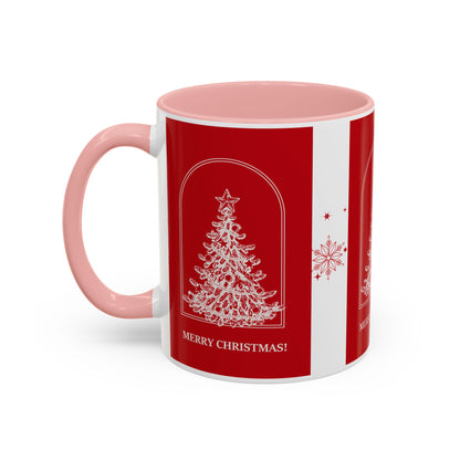 "Merry Christmas" Accent Coffee Mug (11, 15oz)