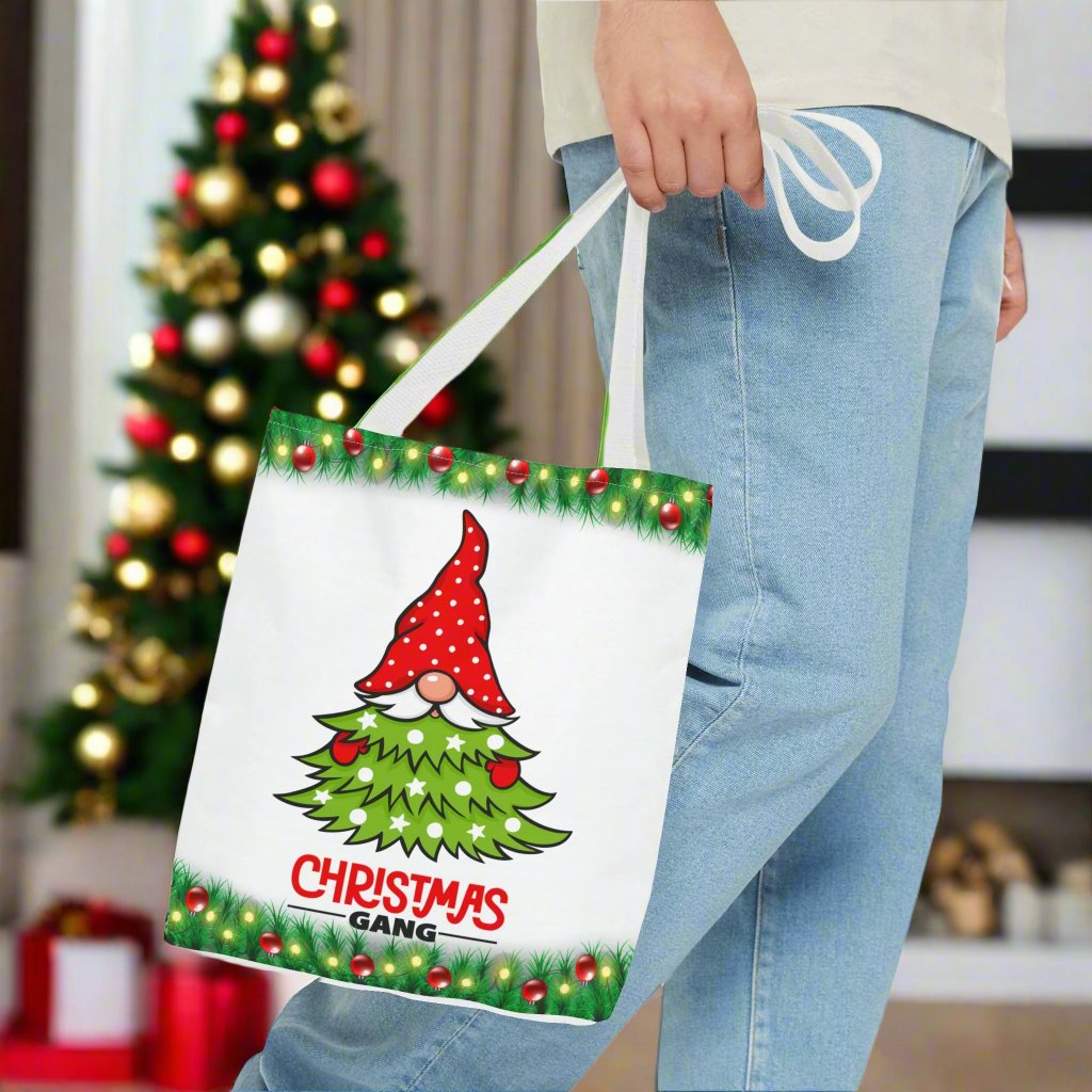 Merry Christmas Gnome Gang "Santizizzle Pa" Tote Bag