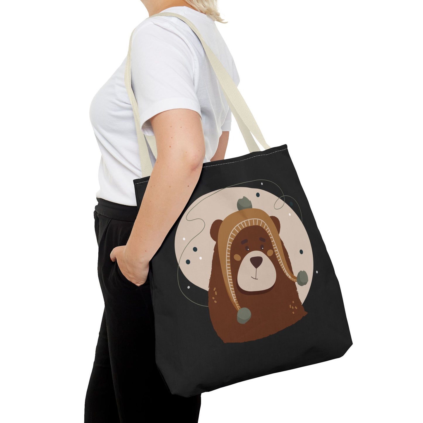 Barely There Bear Christmas Tote Bag