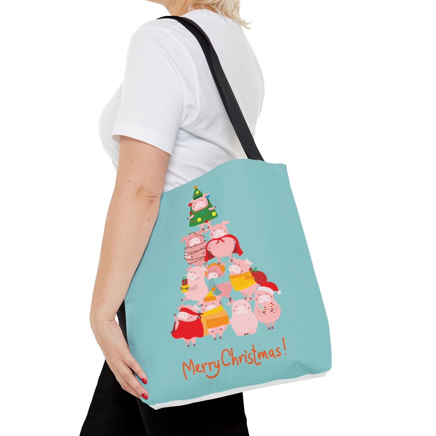 My Little Christmas Piggies Tote Bag