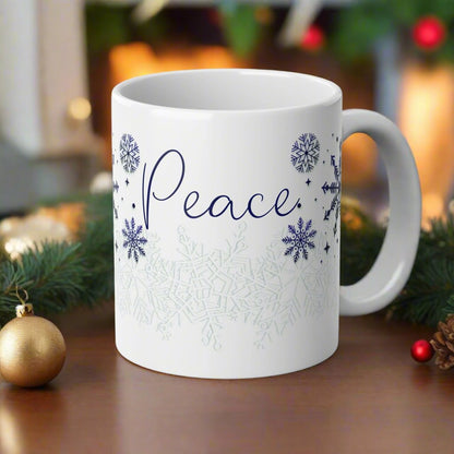 'Peace'  20oz Ceramic Mug with Easy-Grip Handle