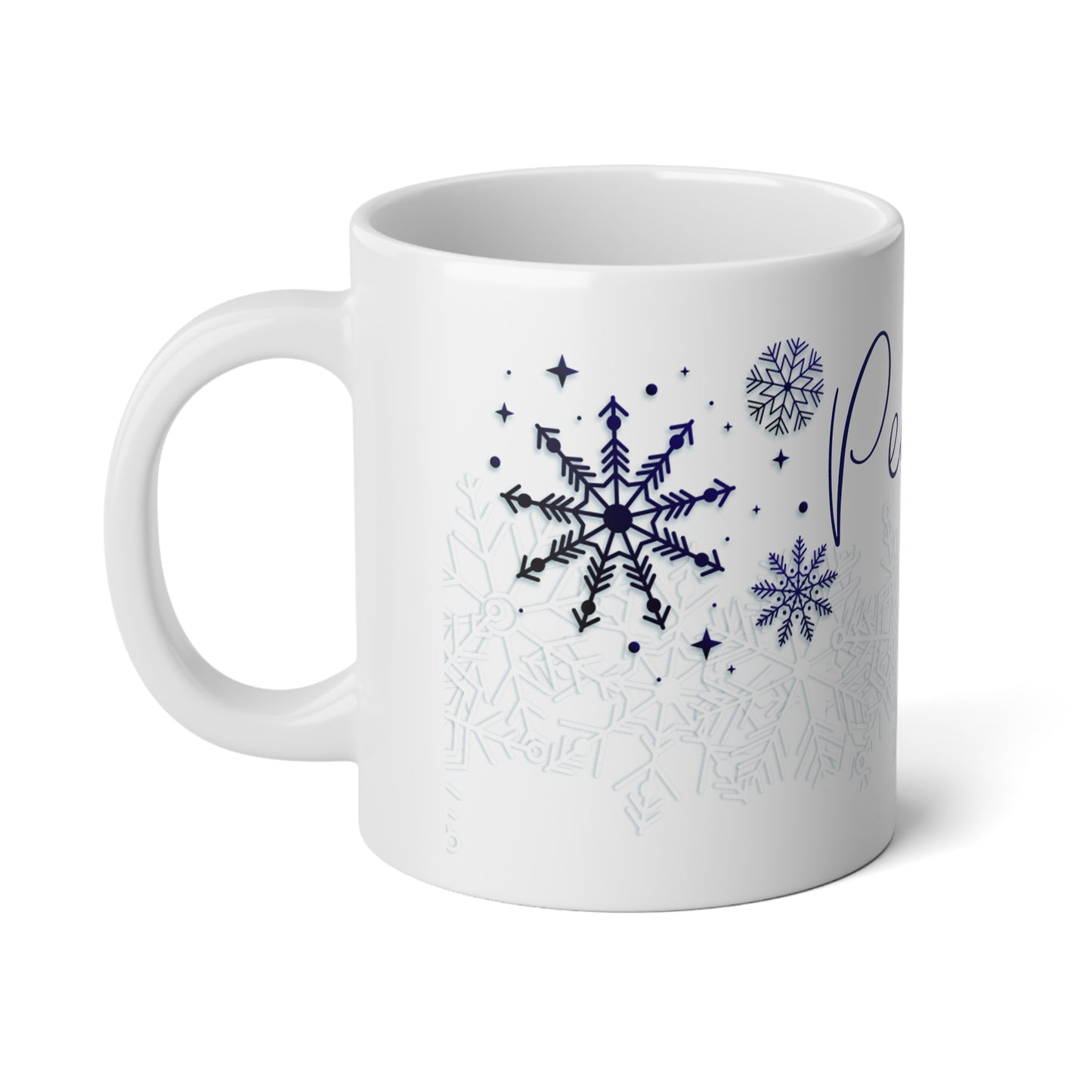 'Peace'  20oz Ceramic Mug with Easy-Grip Handle