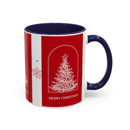 "Merry Christmas" Accent Coffee Mug (11, 15oz)