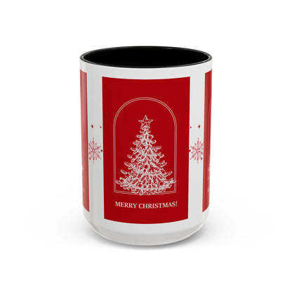 "Merry Christmas" Accent Coffee Mug (11, 15oz)