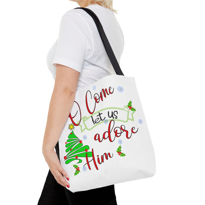 Oh Come Let Us Adore Him Tote Bag