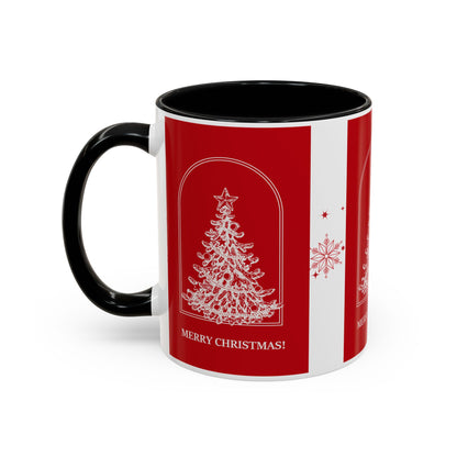 "Merry Christmas" Accent Coffee Mug (11, 15oz)