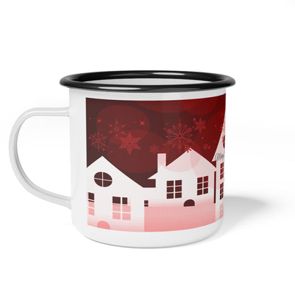 Quiet Little Christmas Town - Enamel Camp Cup