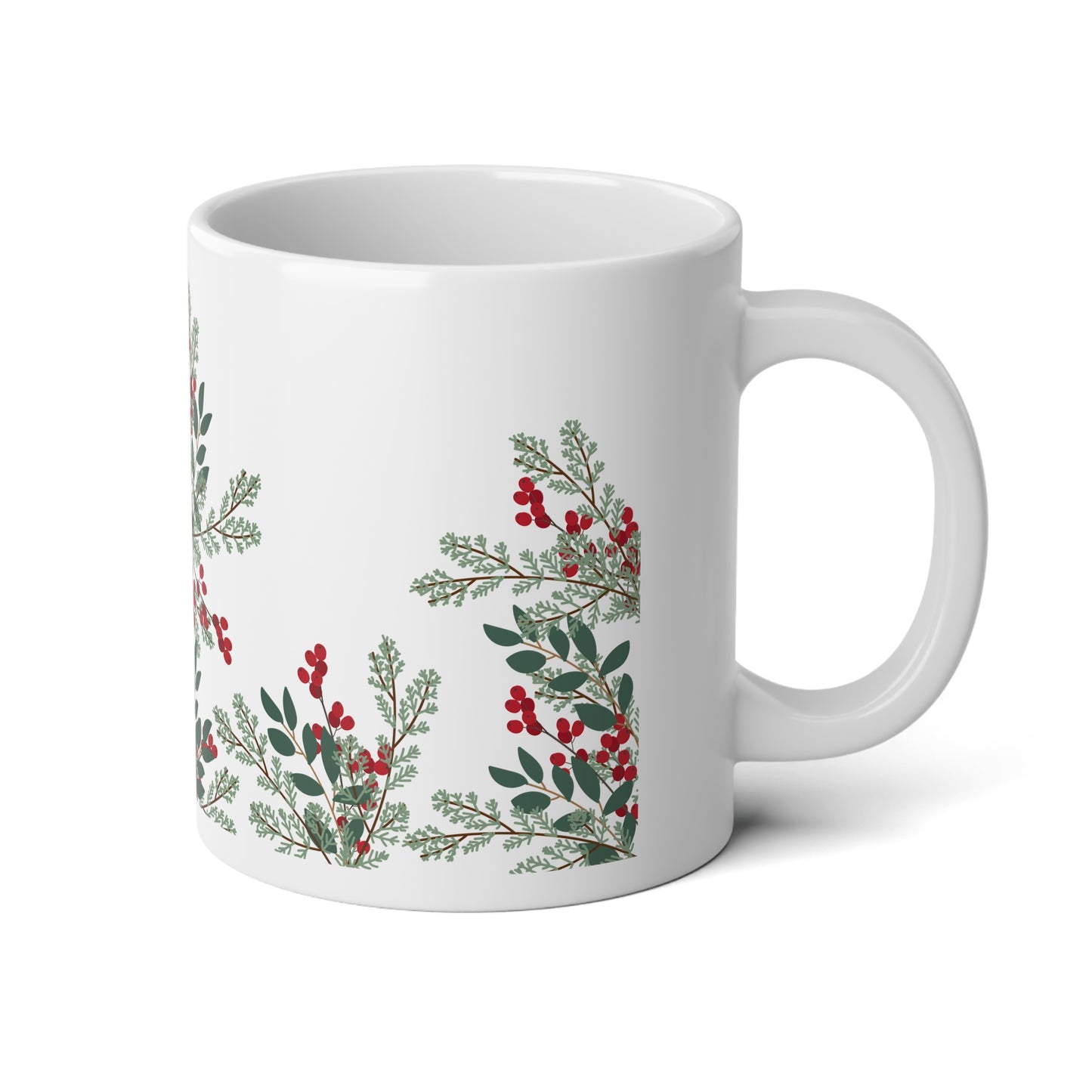 'Holly & the Ivy'  20oz Ceramic Mug with Easy-Grip Handle