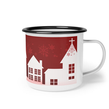 Quiet Little Christmas Town - Enamel Camp Cup