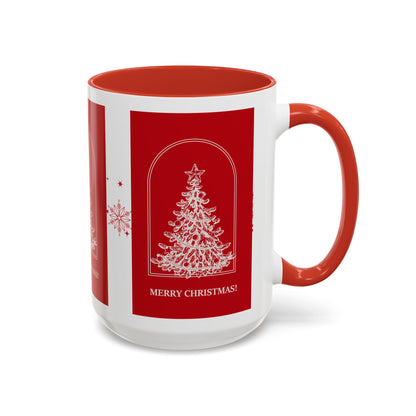 "Merry Christmas" Accent Coffee Mug (11, 15oz)