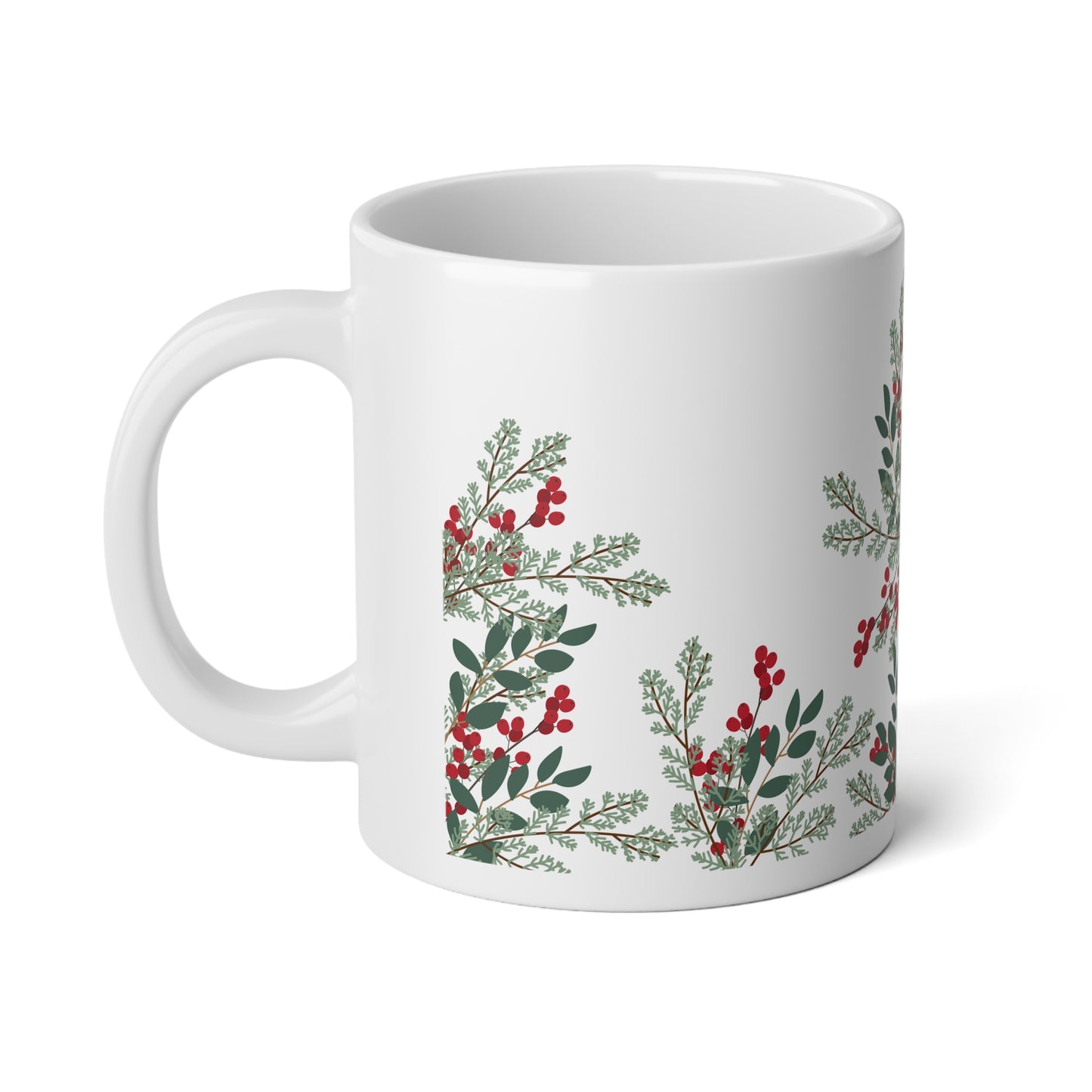 'Holly & the Ivy'  20oz Ceramic Mug with Easy-Grip Handle