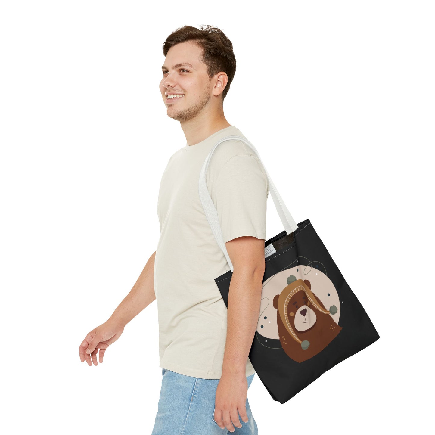 Barely There Bear Christmas Tote Bag