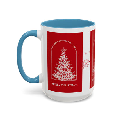 "Merry Christmas" Accent Coffee Mug (11, 15oz)