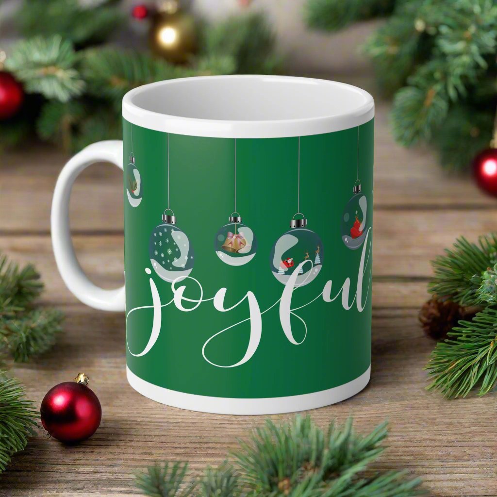 'Joyful'  Jumbo 20oz Ceramic Mug with Easy-Grip Handle