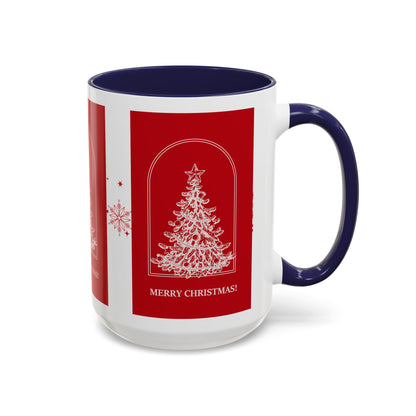 "Merry Christmas" Accent Coffee Mug (11, 15oz)