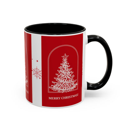 "Merry Christmas" Accent Coffee Mug (11, 15oz)