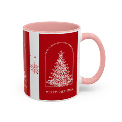 "Merry Christmas" Accent Coffee Mug (11, 15oz)