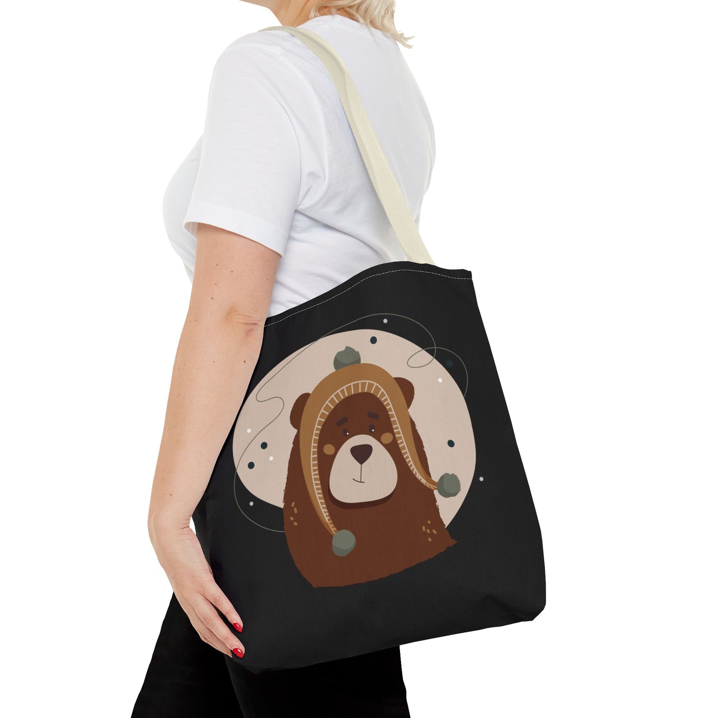 Barely There Bear Christmas Tote Bag