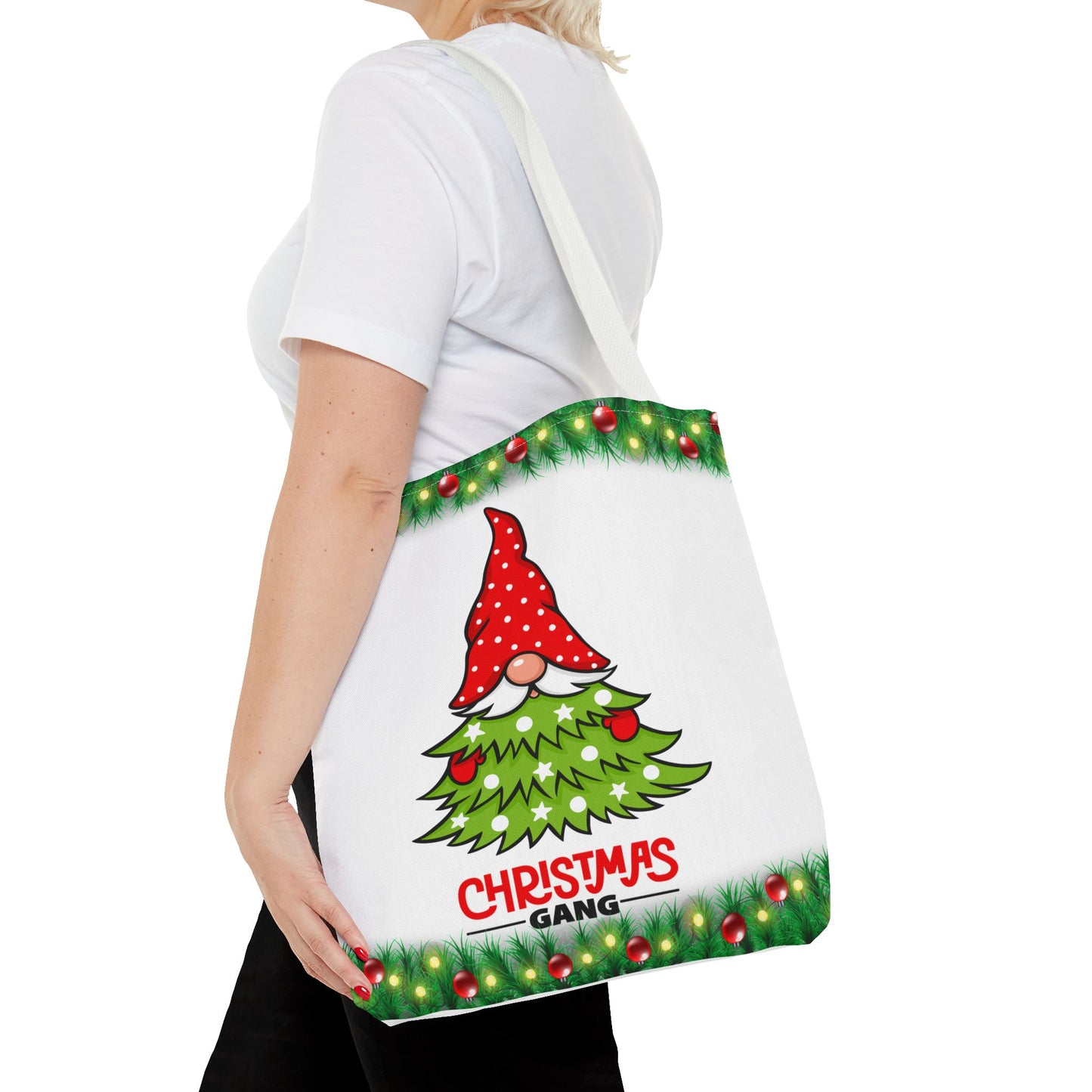 Merry Christmas Gnome Gang "Santizizzle Pa" Tote Bag