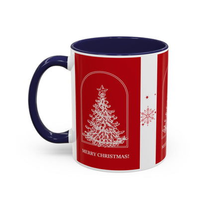 "Merry Christmas" Accent Coffee Mug (11, 15oz)