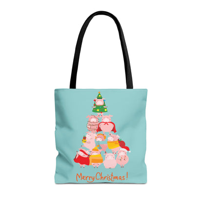 My Little Christmas Piggies Tote Bag