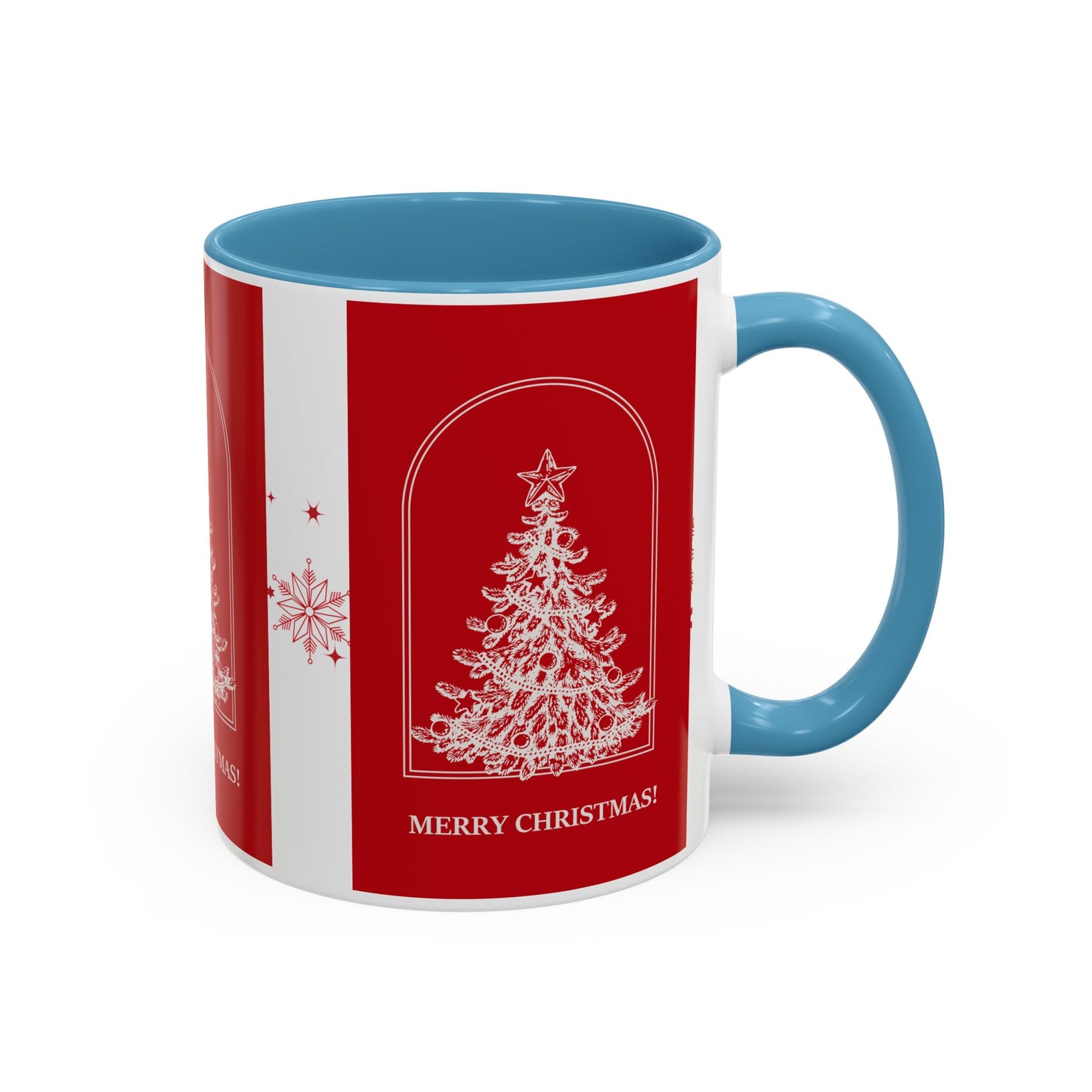 "Merry Christmas" Accent Coffee Mug (11, 15oz)