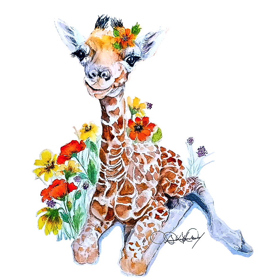 Gia Giraffe: Art Print