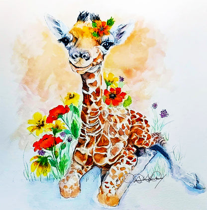 Gia Giraffe: Art Print