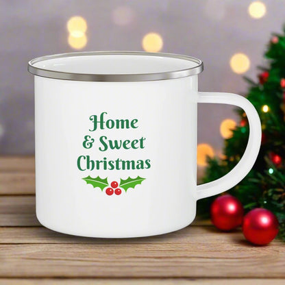 Merry Christmas Gnome Gang "Homiezizzle Sweetzer" Enamel Camping Mug