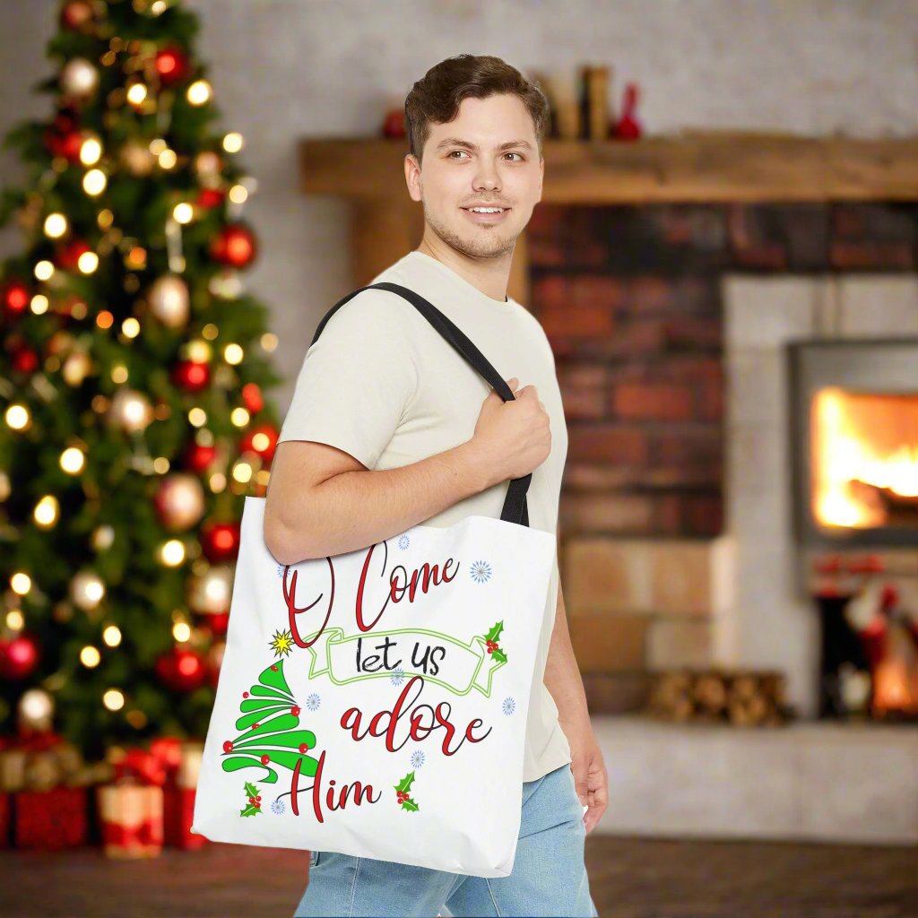 Oh Come Let Us Adore Him Tote Bag