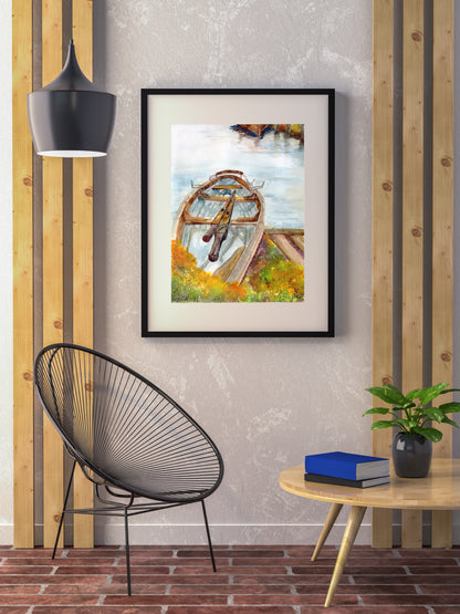 Rowin' on the River Art Print