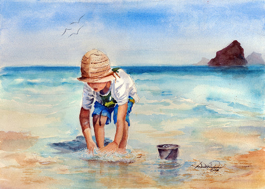 Summer's Seaside: Art Print