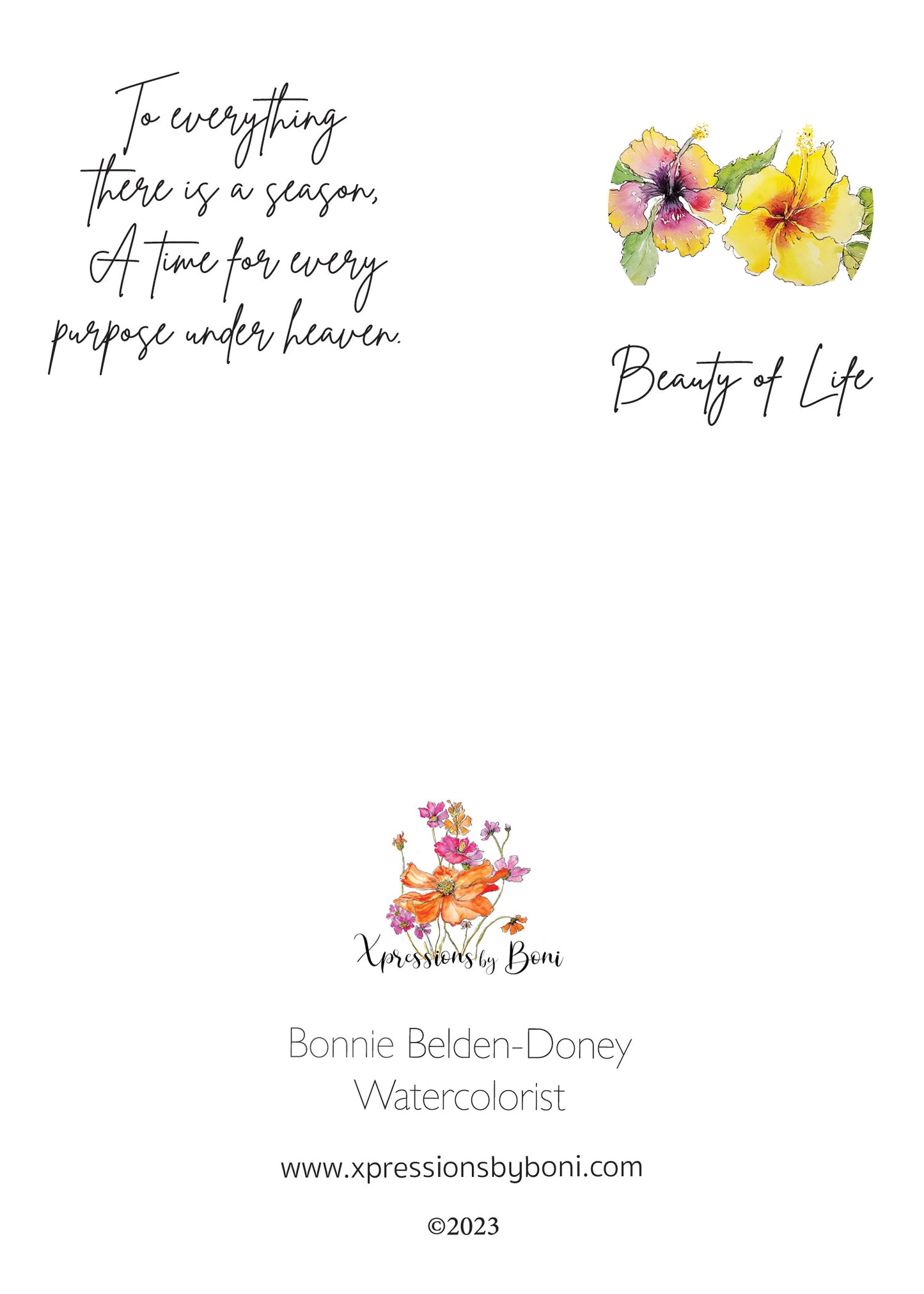 Beauty of Life Greeting Card