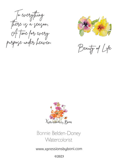 Beauty of Life Greeting Card