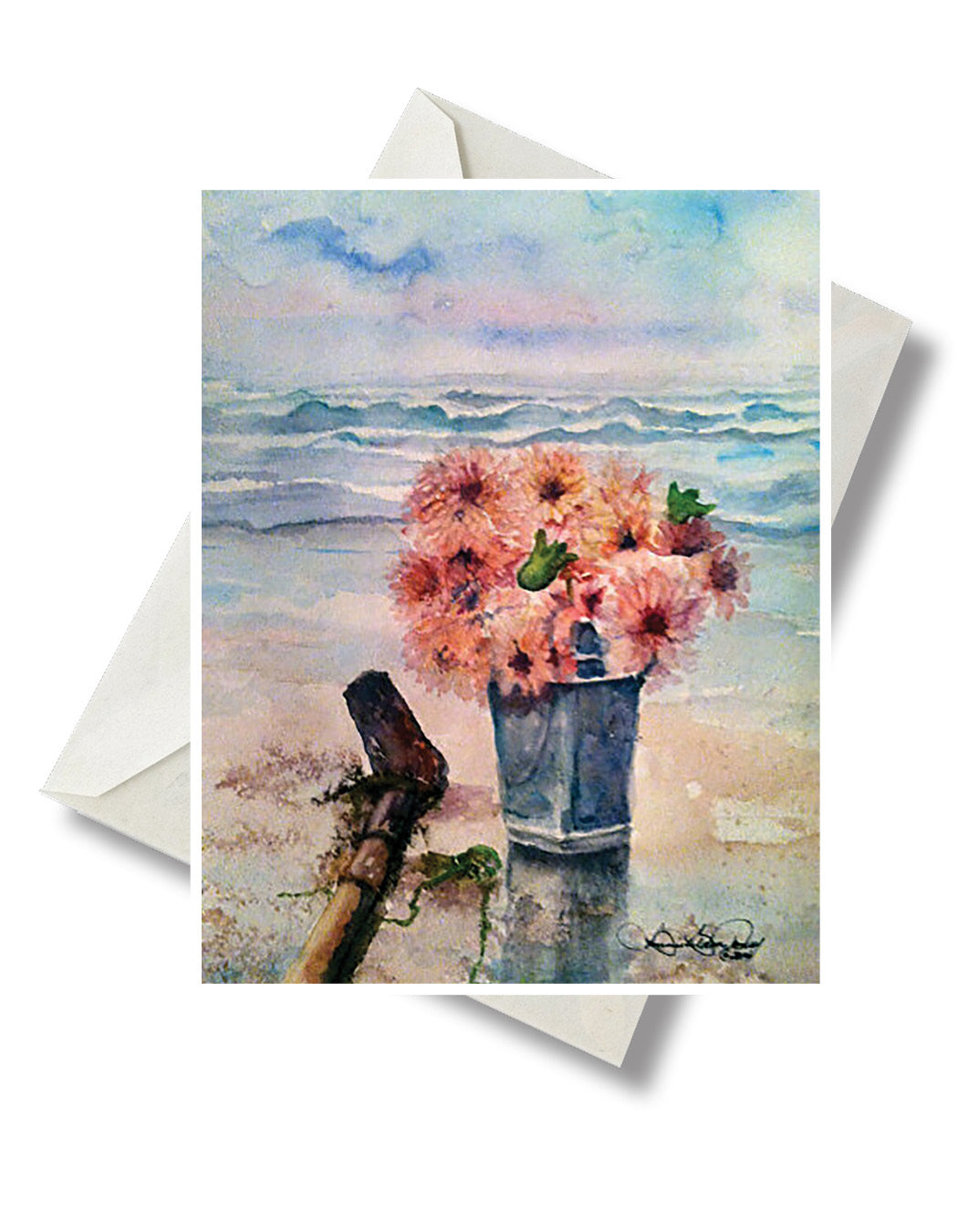 Bucket O' Flowers Notecard