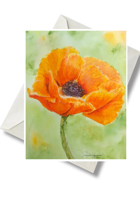 Passionate Orange Notecard